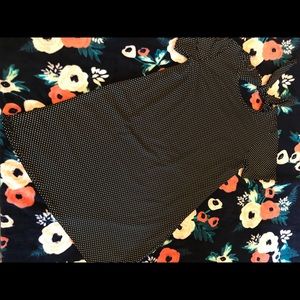 Black and white polka dotted T-shirt dress